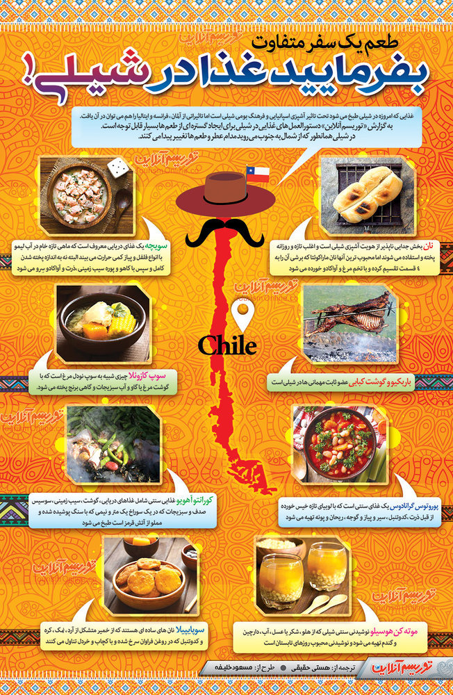 اینفوگرافیک/ معروف‌ترین غذاهای شیلی