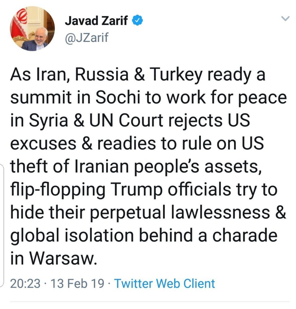 توییت‌های ظریف درباره حمله تروریستی در سیستان، ورشو و نتانیاهو