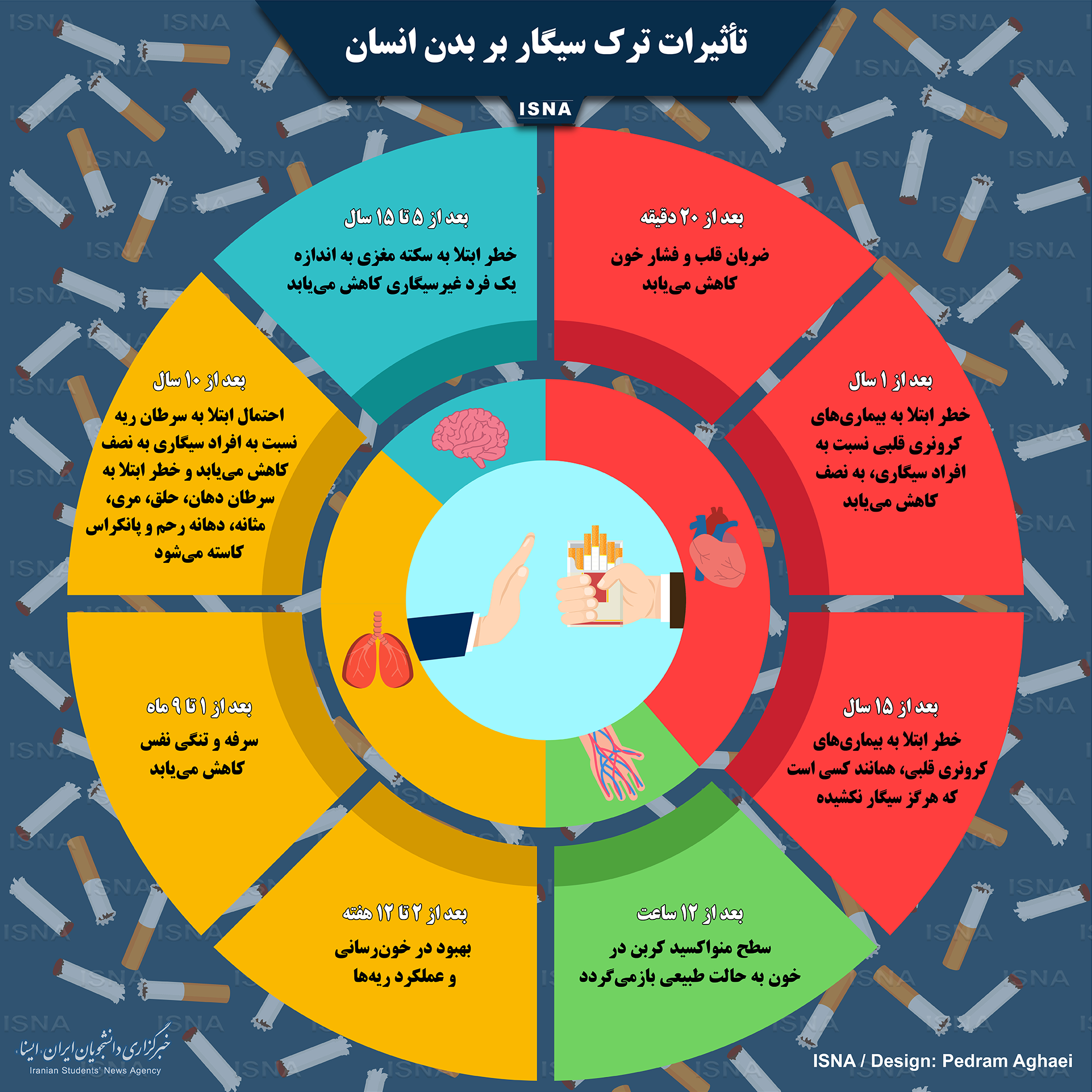 اینفوگرافیک / تأثیرات ترک سیگار بر بدن انسان