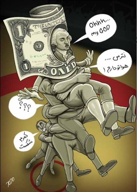 کاریکاتور/ نمی‌ذاریم دلار بیاد پایین!