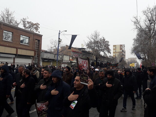 برگزاری مراسم سوگواری خیابانی سردار سلیمانی در ارومیه