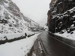 بارش برف در جاده چالوس