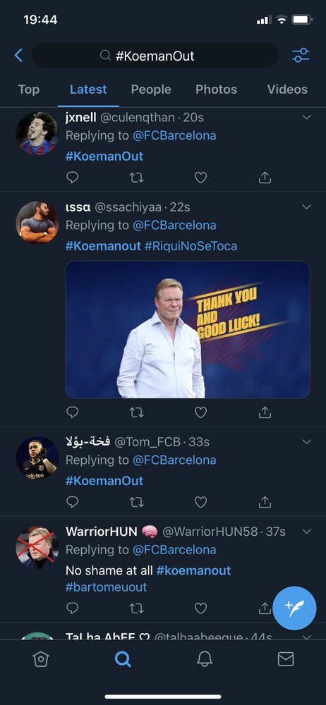 هواداران بارسلونا خواهان اخراج رونالد کومان