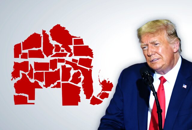 وضعیت قرمز ترامپ در ایالتهای جمهوری‌خواه