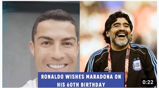 ویدئو / شیطنت کریس رونالدو در پیام تبریک به مارادونا