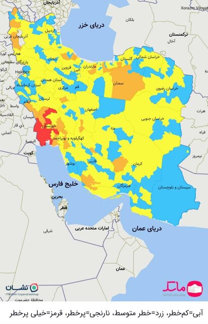 افزایش شهر‌های قرمز و نارنجی کرونا/ عوامل موثر در افزایش مبتلایان کووید۱۹