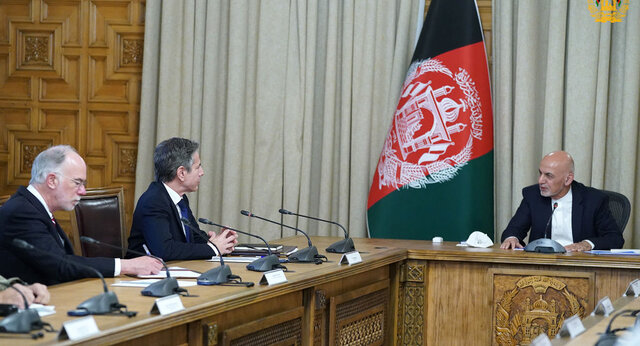غنی در دیدار با بلینکن: نیروهای‌ ما به تنهایی قادر به دفاع از افغانستان هستند