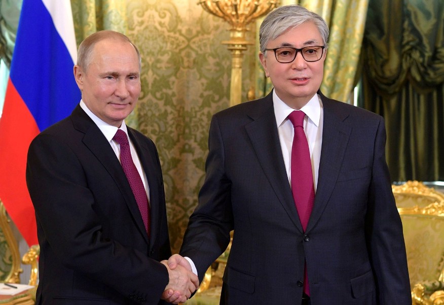 رئیس جمهور قزاقستان پوتین