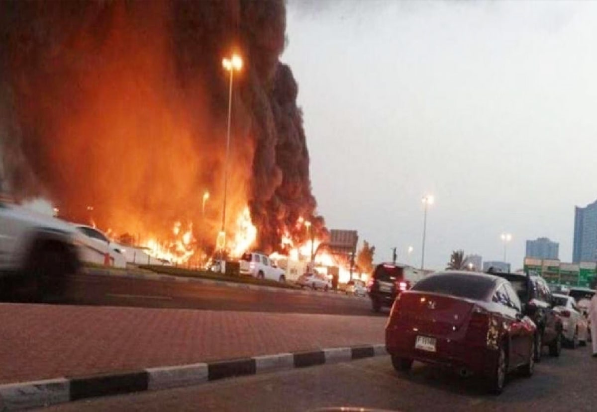 آتش در فرودگاه ابوظبی