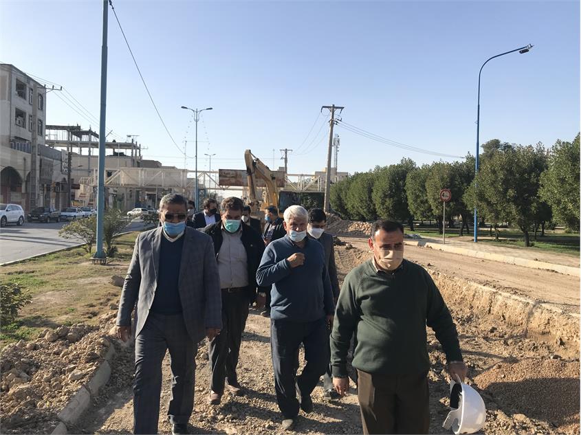 جلسه مدیر عامل آبفا خوزستان با بازرس کل استان خوزستان و بازدید از پروژه های فاضلاب اهواز