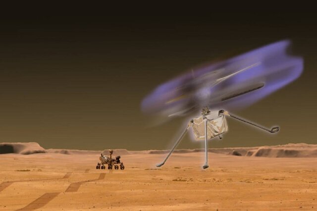 چرا بالگرد‌های مریخی در تاریکی می‌درخشند