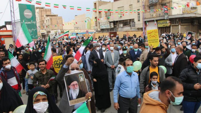 راهپیمایی ۲۲ بهمن با حضور استاندار خوزستان و شرکت حماسی مردم آگاه و همیشه در صحنه اهواز برگزار شد