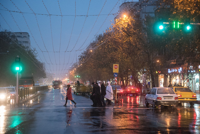 تداوم بارش برف و باران در تهران