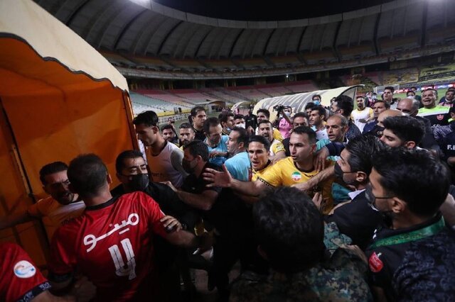 موقت بازیکنان پرسپولیس و سپاهان قبل از داربی تهران