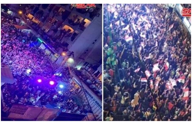 مردم لبنان پیروزی اسد در انتخابات را جشن گرفتند