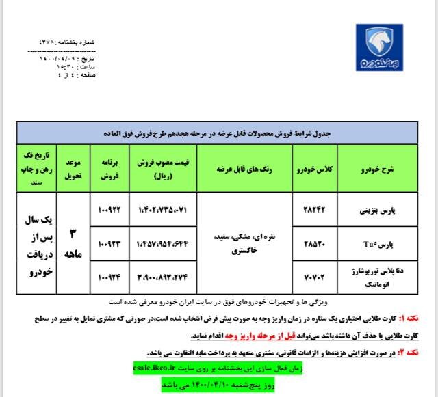 فروش فوری ایران خودرو از امروز