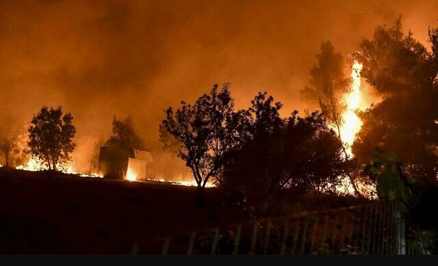 آتش سوزی‌های جنگلی در یونان