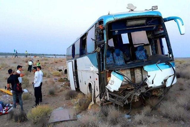 تصادف اتوبوس یزد - مشهد 