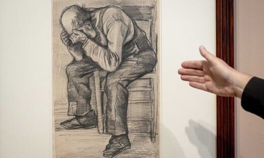 نقاشی پیرمرد غمگین اثری از ونگوگ 