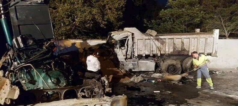 تصادف مرگبار کامیون‌ها در خیابان ولنجک تهران/ ۳ نفر کشته شدند