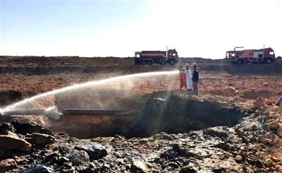 ایمن سازی خط ۱۶ اینچ تزریق گاز مارون در پی حادثه نشت و آتش‌سوزی