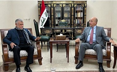 دیدار رئیس جمهور عراق با رئیس ائتلاف الفتح