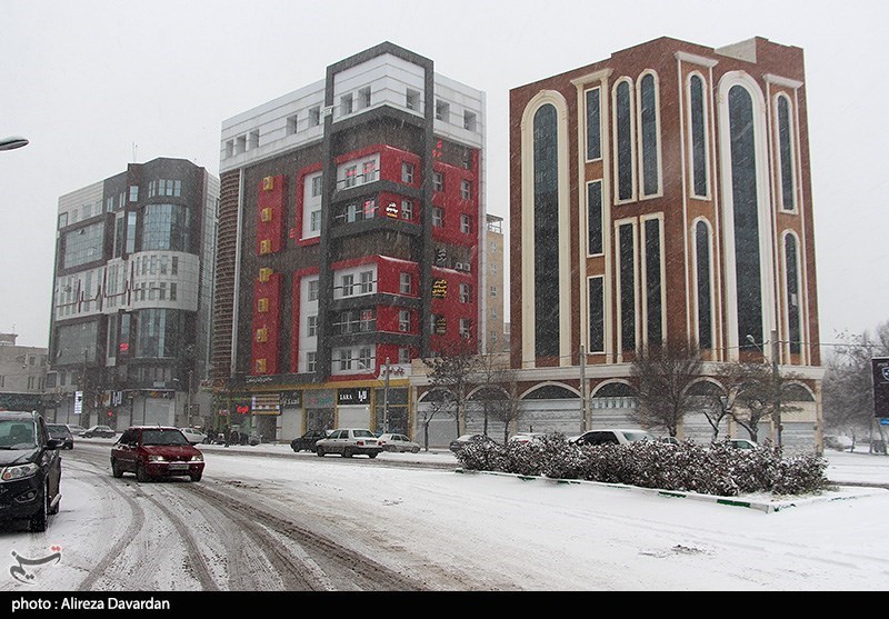 بارش برف در اردبیل/ گزارش تصویری