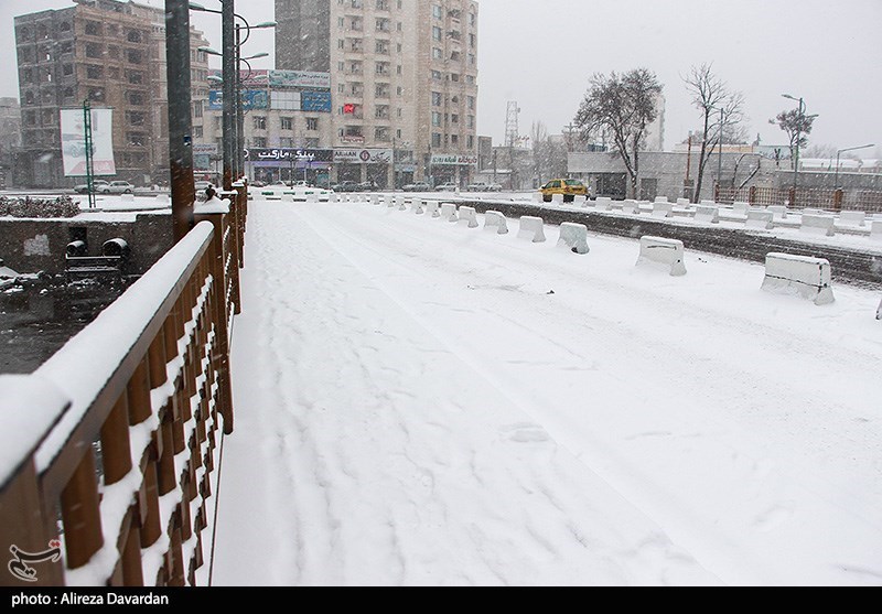 بارش برف در اردبیل/ گزارش تصویری