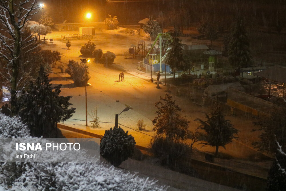 بارش اولین برف زمستانی یاسوج/ گزارش تصویری