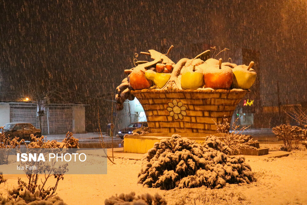 بارش اولین برف زمستانی یاسوج/ گزارش تصویری