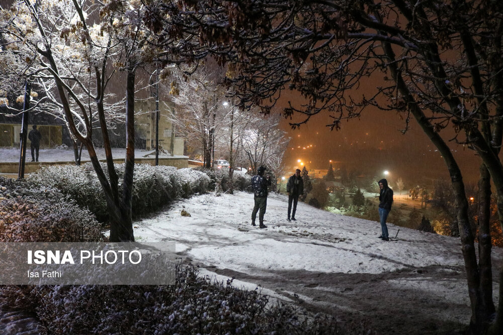 بارش اولین برف زمستانی یاسوج/ گزارش تصویری