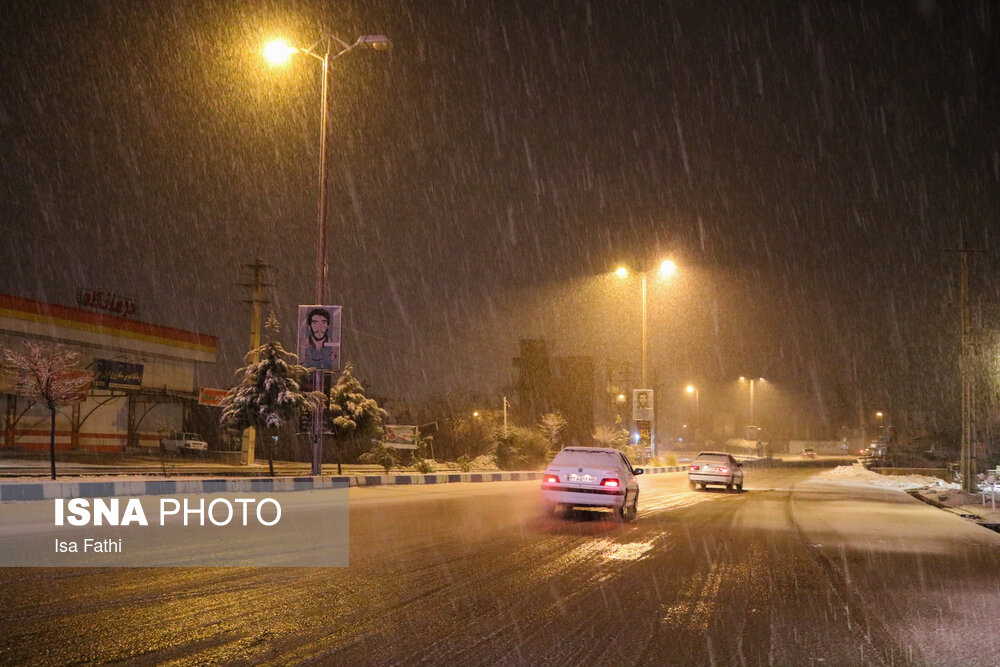 بارش اولین برف زمستانی یاسوج/ گزارش تصویری