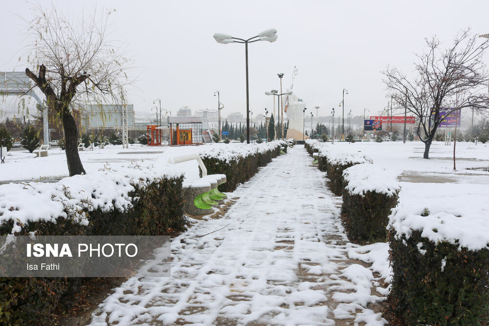 بارش اولین برف زمستانی یاسوج/ گزارش تصویری