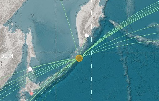زلزله ۵.۸ ریشتری در جزایر کوریل روسیه