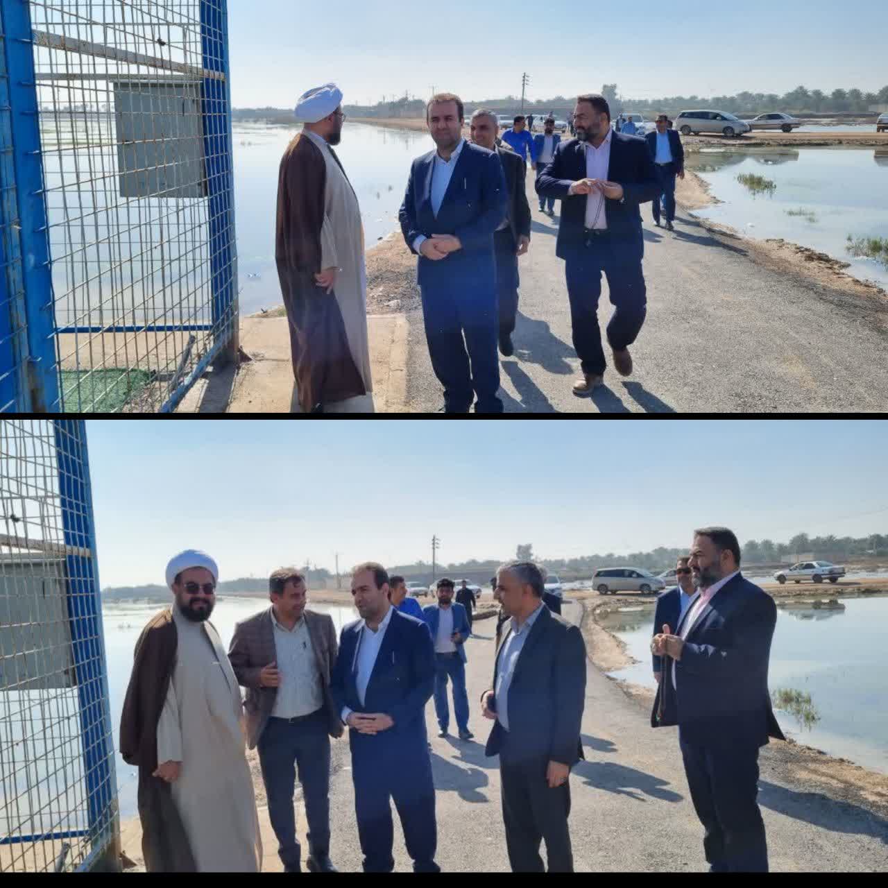 بازدید مدیرعامل شرکت توزیع نیروی برق خوزستان از پروژه های برق رسانی شهرستان شادگان