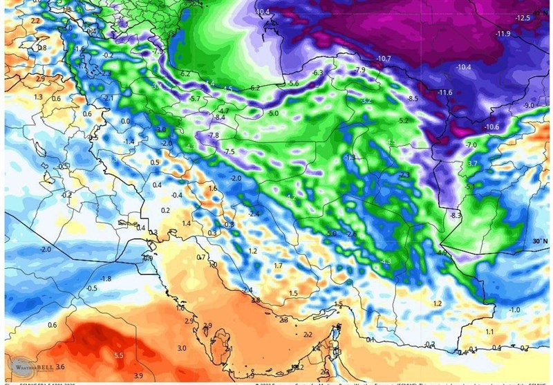 هواشناسی ایران؛ بارش برف و باران در ۱۰ استان