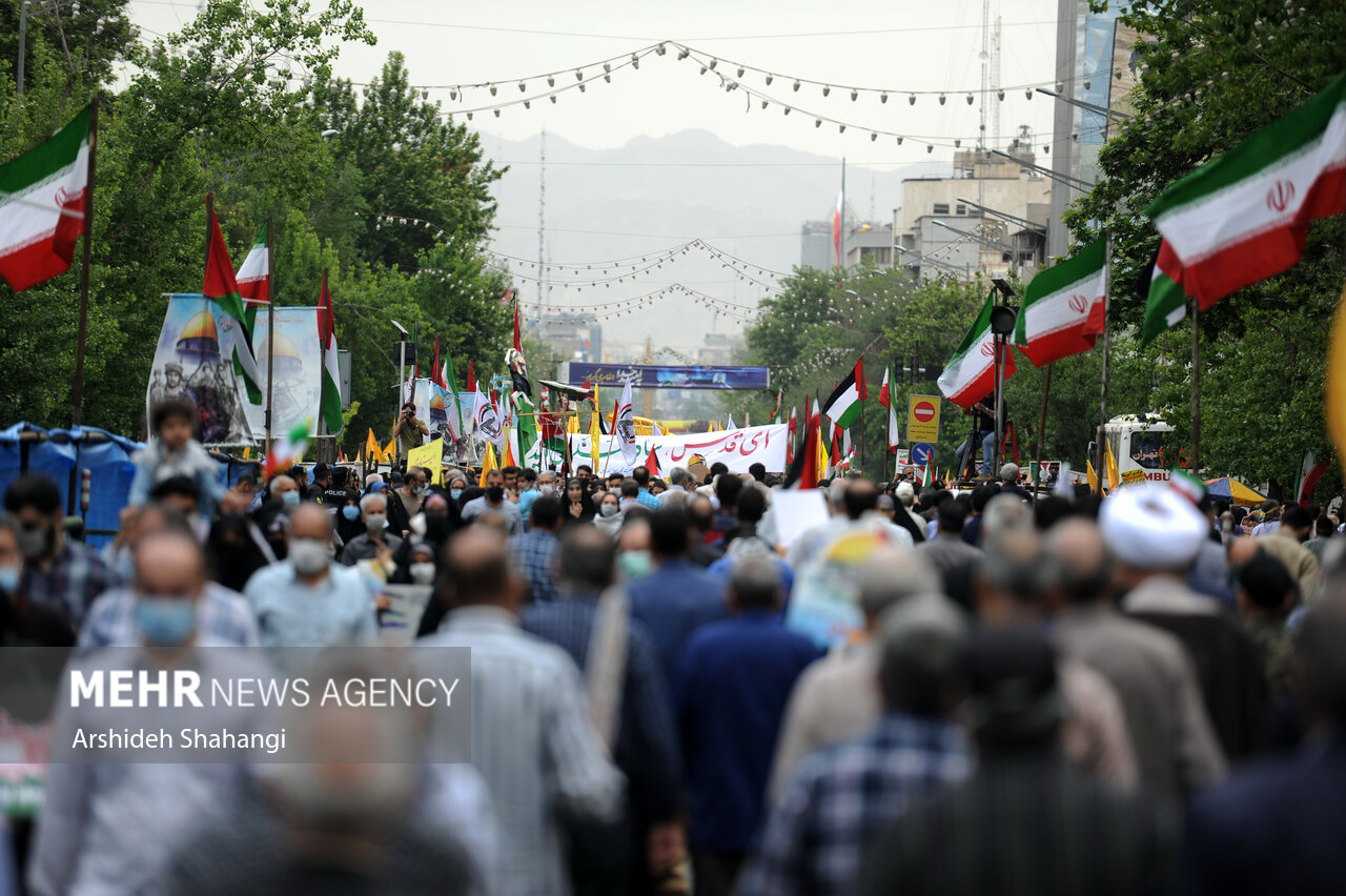 راهپیمایی روز قدس در تهران/ گزارش تصویری