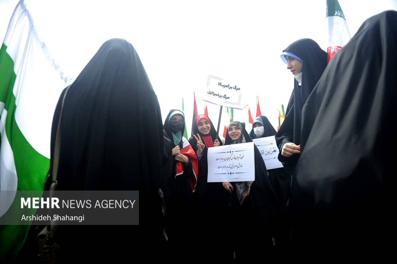 راهپیمایی روز قدس در تهران/ گزارش تصویری