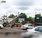 ترمیم آسفالت در آستانه ی تعطیلات توسط شهرداری لاهیجان