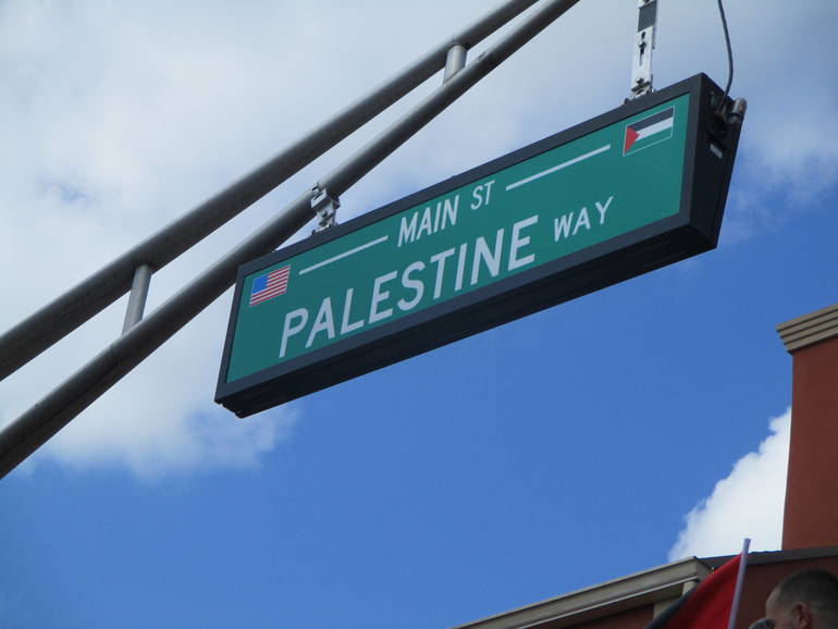 تغییر نام یکی از خیابان‌های آمریکا به «فلسطین» +عکس
