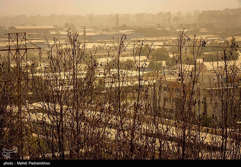 گرد و غبار در اهواز/ گزارش تصویری