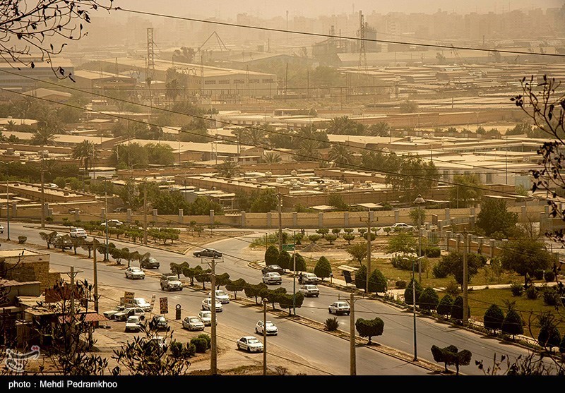 گرد و غبار در اهواز/ گزارش تصویری