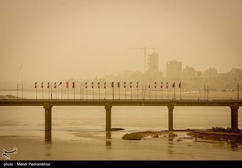 گرد و غبار در اهواز/ گزارش تصویری