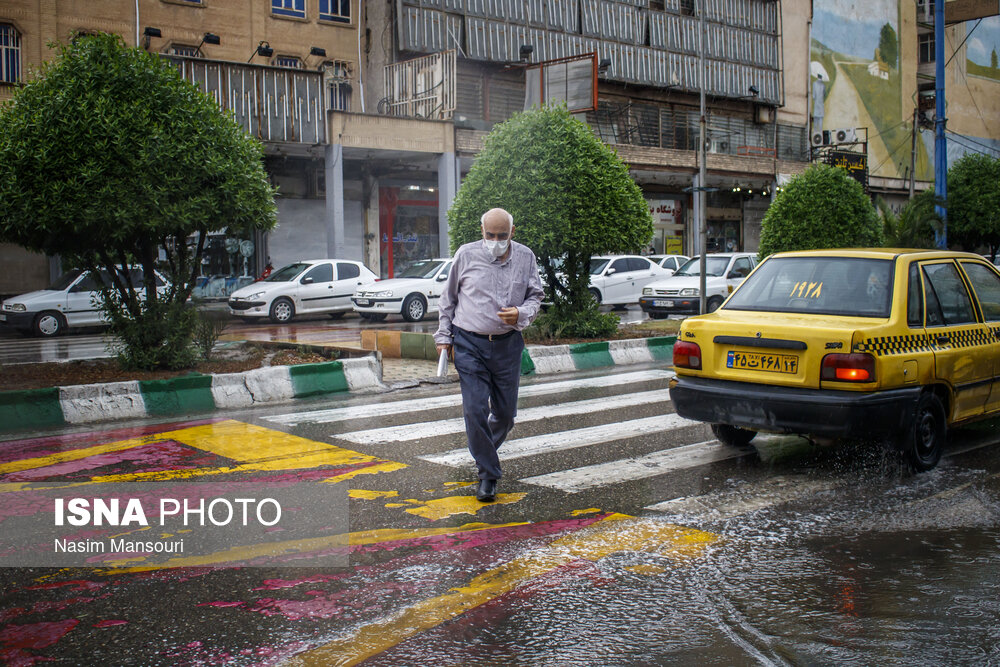 بارندگی در اهواز پس از دو روز خاکی/ گزارش تصویری