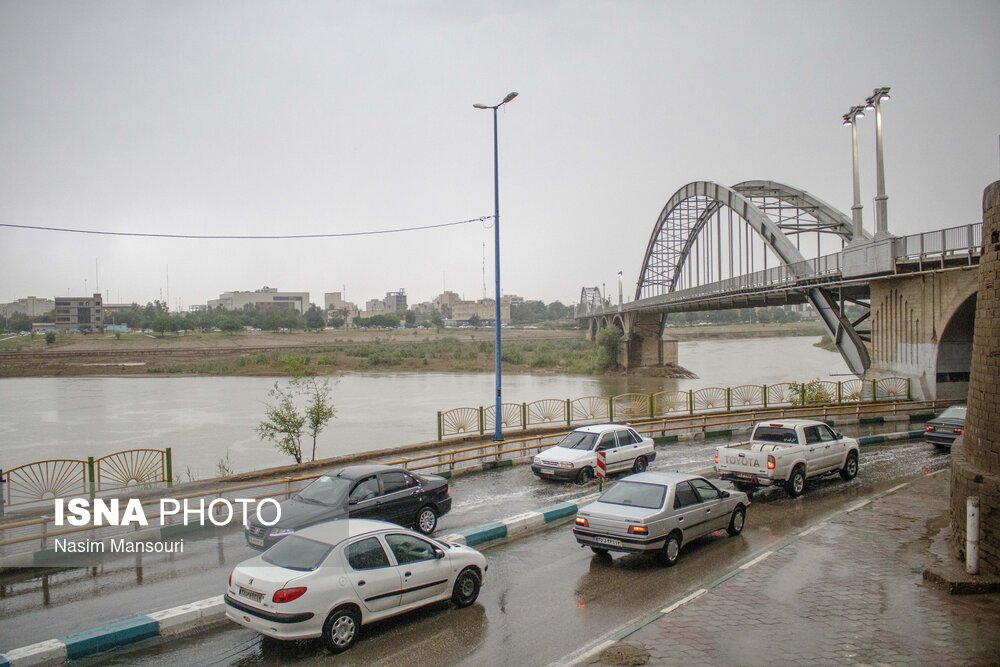 بارندگی در اهواز پس از دو روز خاکی/ گزارش تصویری