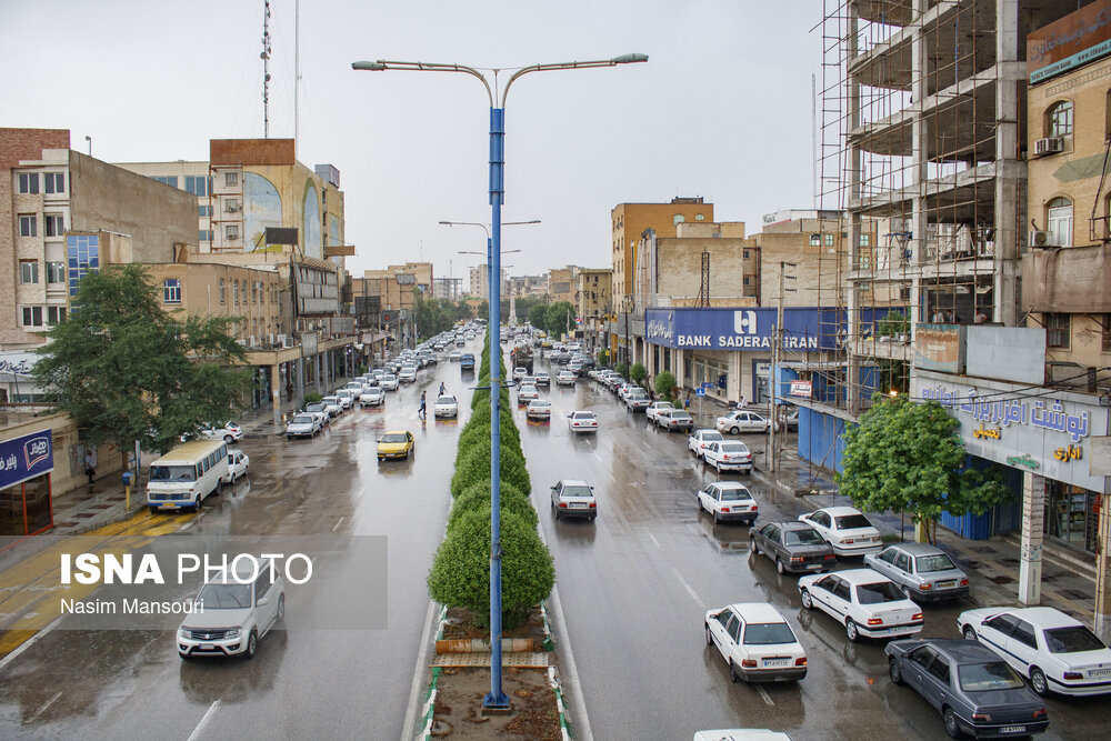 بارندگی در اهواز پس از دو روز خاکی/ گزارش تصویری