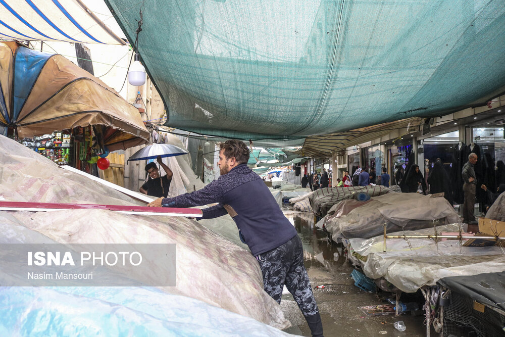 بارندگی در اهواز پس از دو روز خاکی/ گزارش تصویری