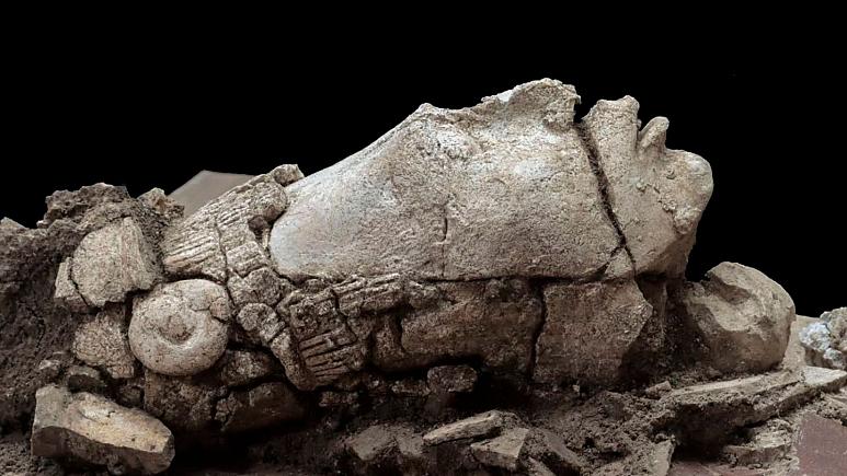مجسمه باستانی «خدای ذرت» مایا در مکزیک کشف شد