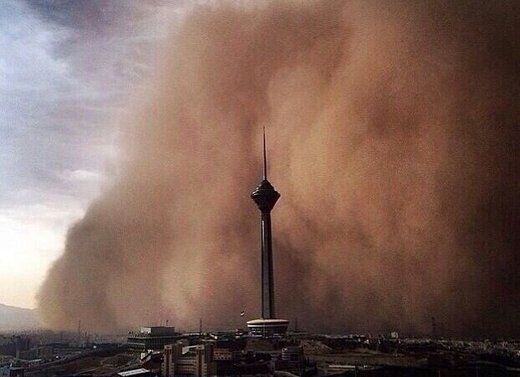 نفوذ و گسترش گرد و غبار در غرب وجنوب تهران