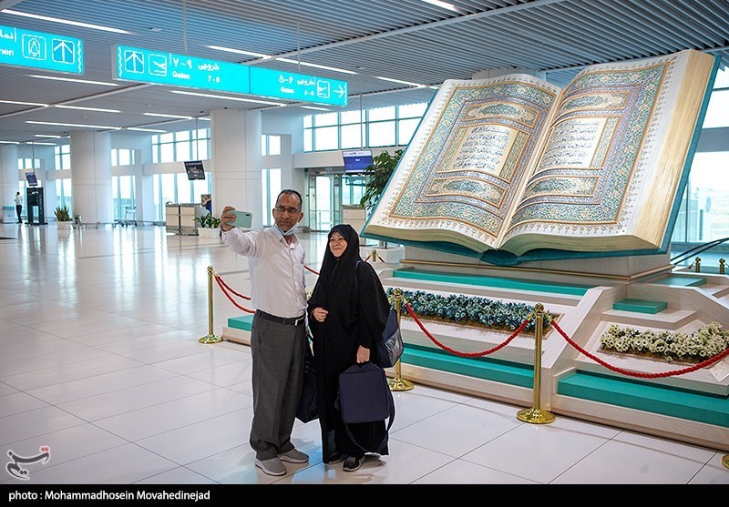 بدرقه اولین کاروان حجاج ایرانی/ گزارش تصویری